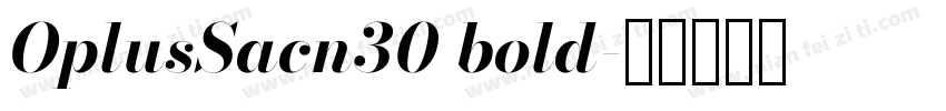 OplusSacn30 bold字体转换